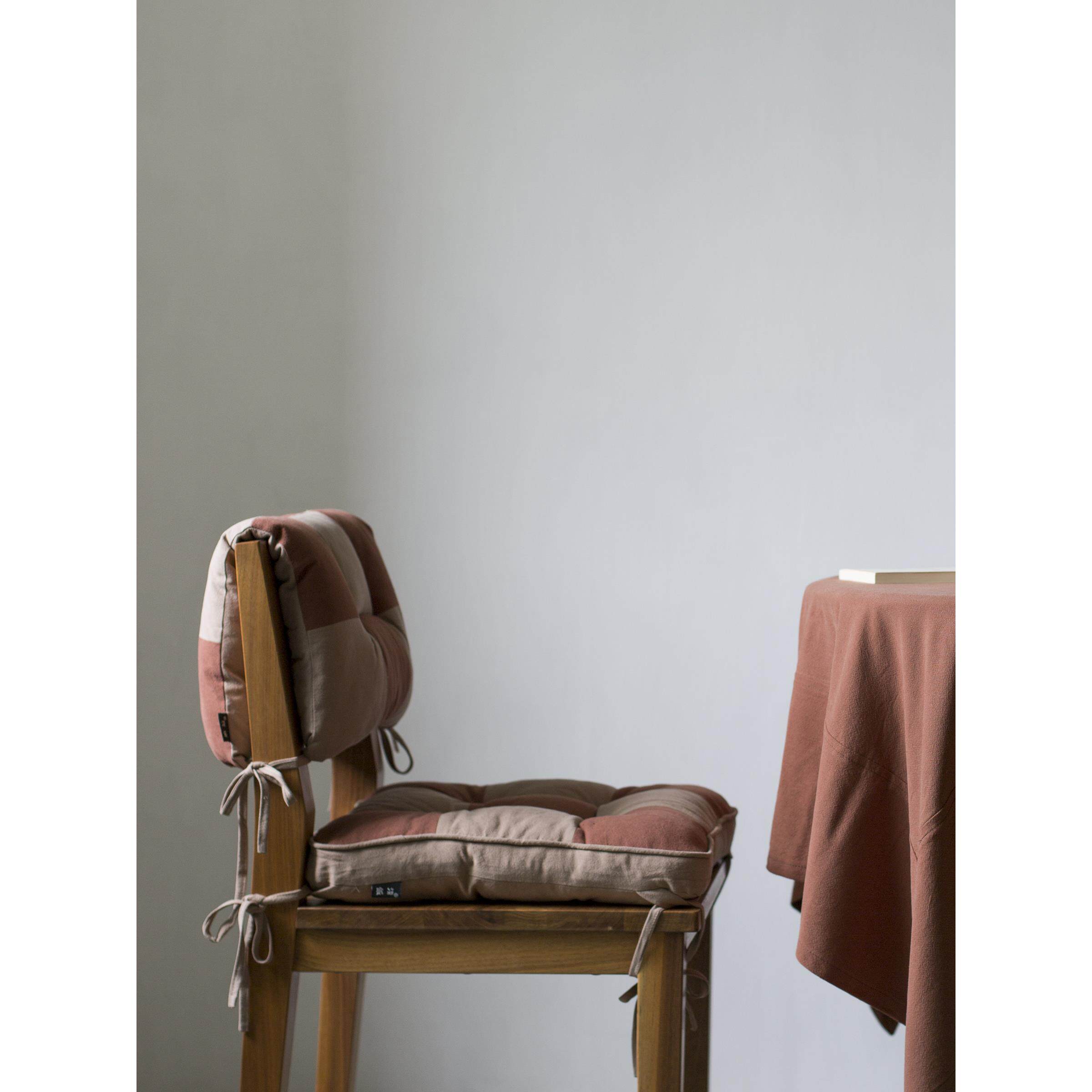 『九宫格』拼色棉麻椅垫靠背垫榻榻米蒲团坐垫 天然棉麻淡饭自制