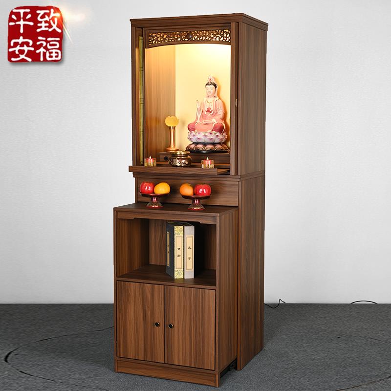 佛龛带门立柜经济型供奉桌观音财神供台简约家用客厅神龛神楼佛柜
