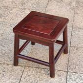 东非酸枝木小方凳换鞋 凳子茶几实木矮凳大红酸枝家用客厅小板凳