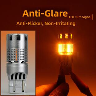 新停电Led转向信号灯泡抗频闪T20 Py21W高亮度1156前后转向双闪光