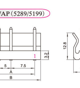 HX红星75002 5199-2WAP/3A/4A/5A/6AW 5289弯针座 接插件5/7.5mm