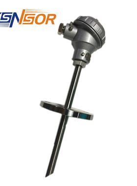 ZYSENSOR温度传 K型 T1系列 管径16MM DN25法兰温度螺纹管长可选