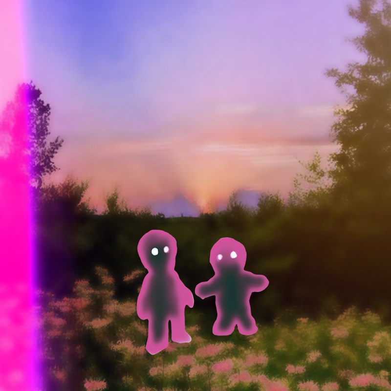 TLP反光车贴 原创 互诉衷肠的小粉人 模糊感小众汽摩防水平面贴纸