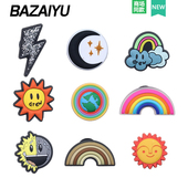 配饰diy鞋 扣配件月亮地球鞋 花装 巴仔鱼洞洞鞋 饰扣适配Cross Crocs