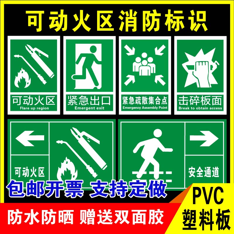 鑫泽耀PVC可动火区标识牌