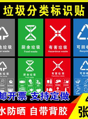 鑫泽耀pp贴纸垃圾分类标识贴
