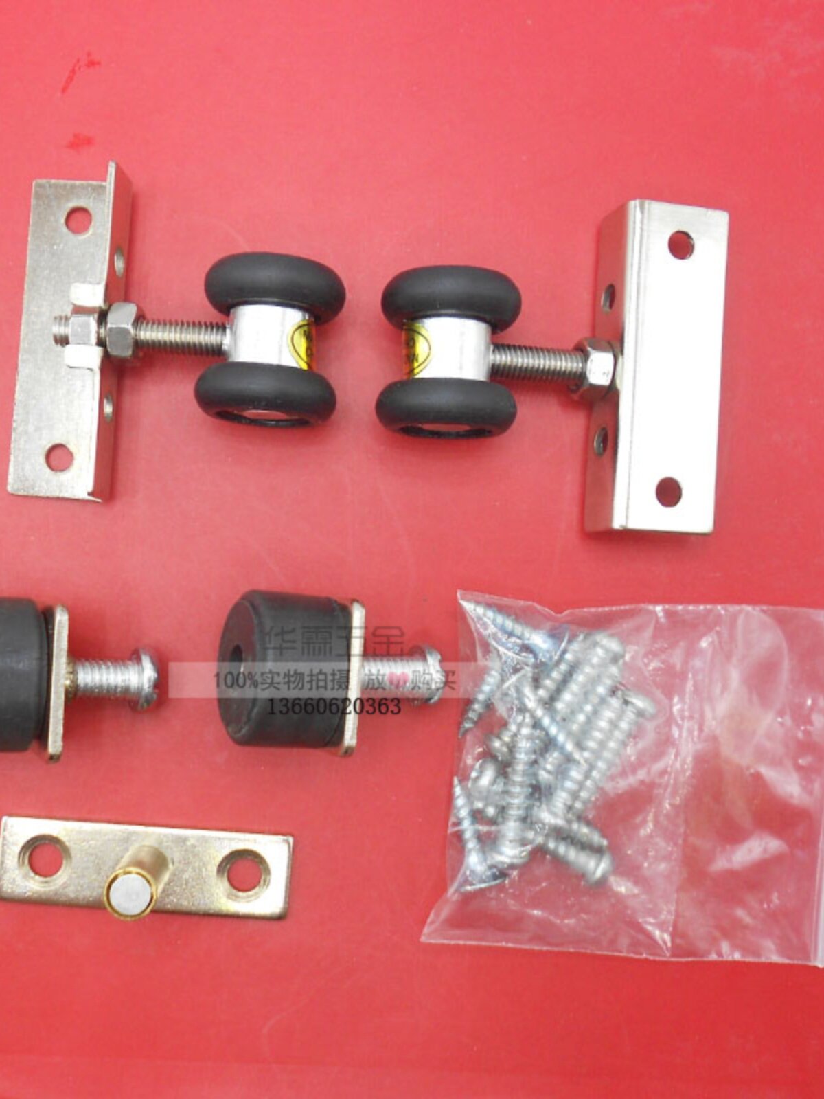 华霖小号折叠门屏风吊轮移动平移门吊滑轮木门吊轨吊趟门滑轮