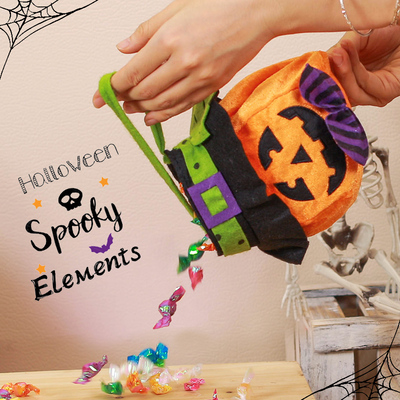 速发圣节装饰儿童玩儿园讨糖幼具南瓜袋装扮布置装扮礼物袋道具