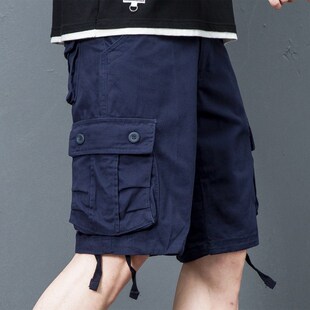 裤 多口袋中男潮流短裤 士闲季 纯棉宽松五分裤 运动休夏工装 速发新品