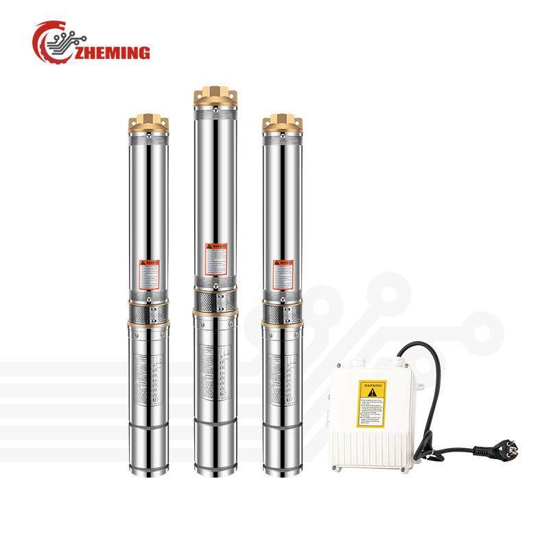 不锈钢深井泵2“220V50hz高扬程内置电容外置电容开关盒深井泵AC