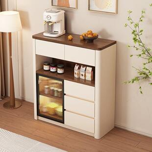 中古风厨房餐边柜靠墙一体客厅多功能厨房储物柜边柜茶水置物柜子