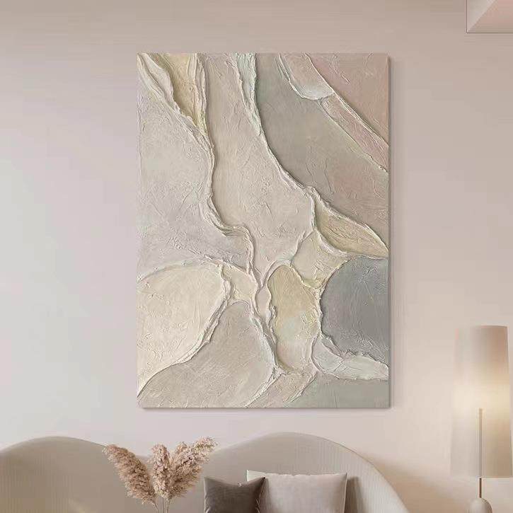 纯手绘抽象装饰画立体肌理高档挂画现代简约客厅玄关大尺寸落地画