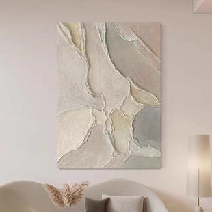 纯手绘抽象装饰画立体肌理高档挂画现代简约客厅玄关大尺寸落地画