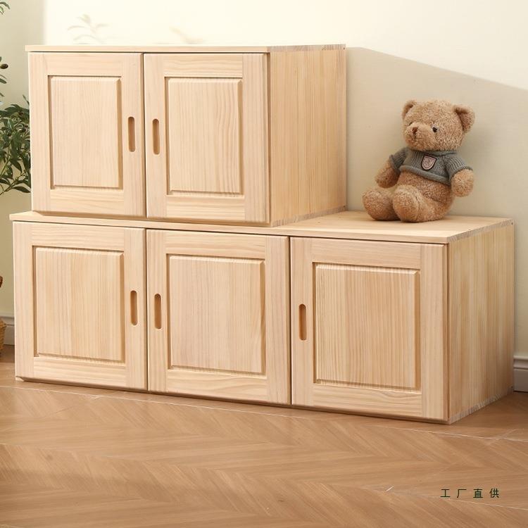 实木原木衣柜配套顶柜环保松木简易大容量卧室收纳柜2门3门顶箱柜