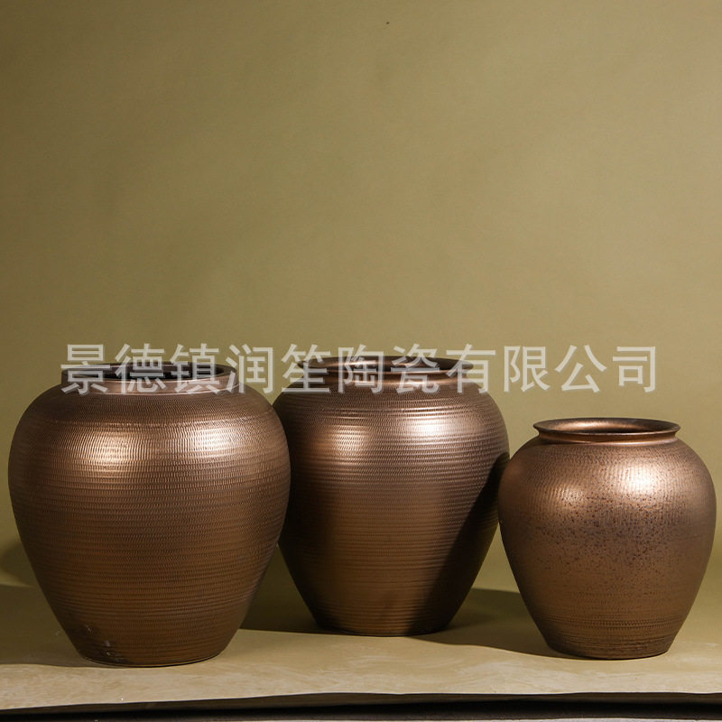 现代北欧陶瓷纯手工花瓶摆件