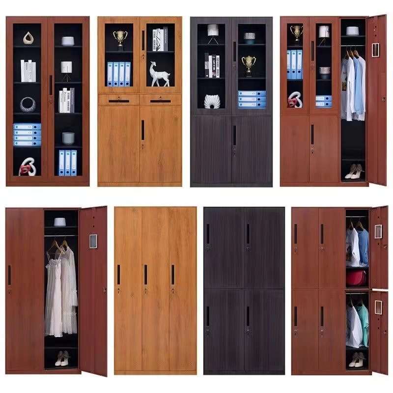 木纹文件柜资料柜铁皮柜档案柜财务凭证柜员工更衣柜储物柜存包柜