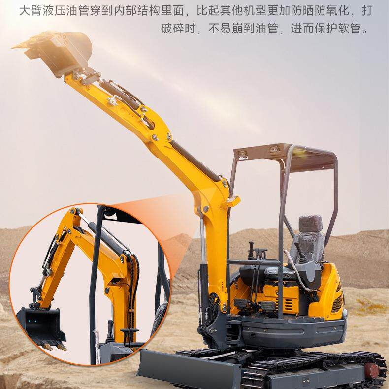 25微型履带式挖机海内外出口市政工程可搭载破碎锤抓夹小勾机