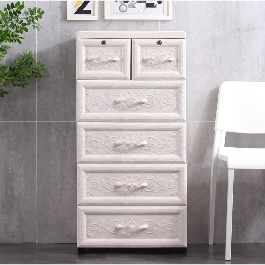 50cm宽欧式收纳柜抽屉式塑料储物柜宝宝衣柜收纳箱多层五斗柜子