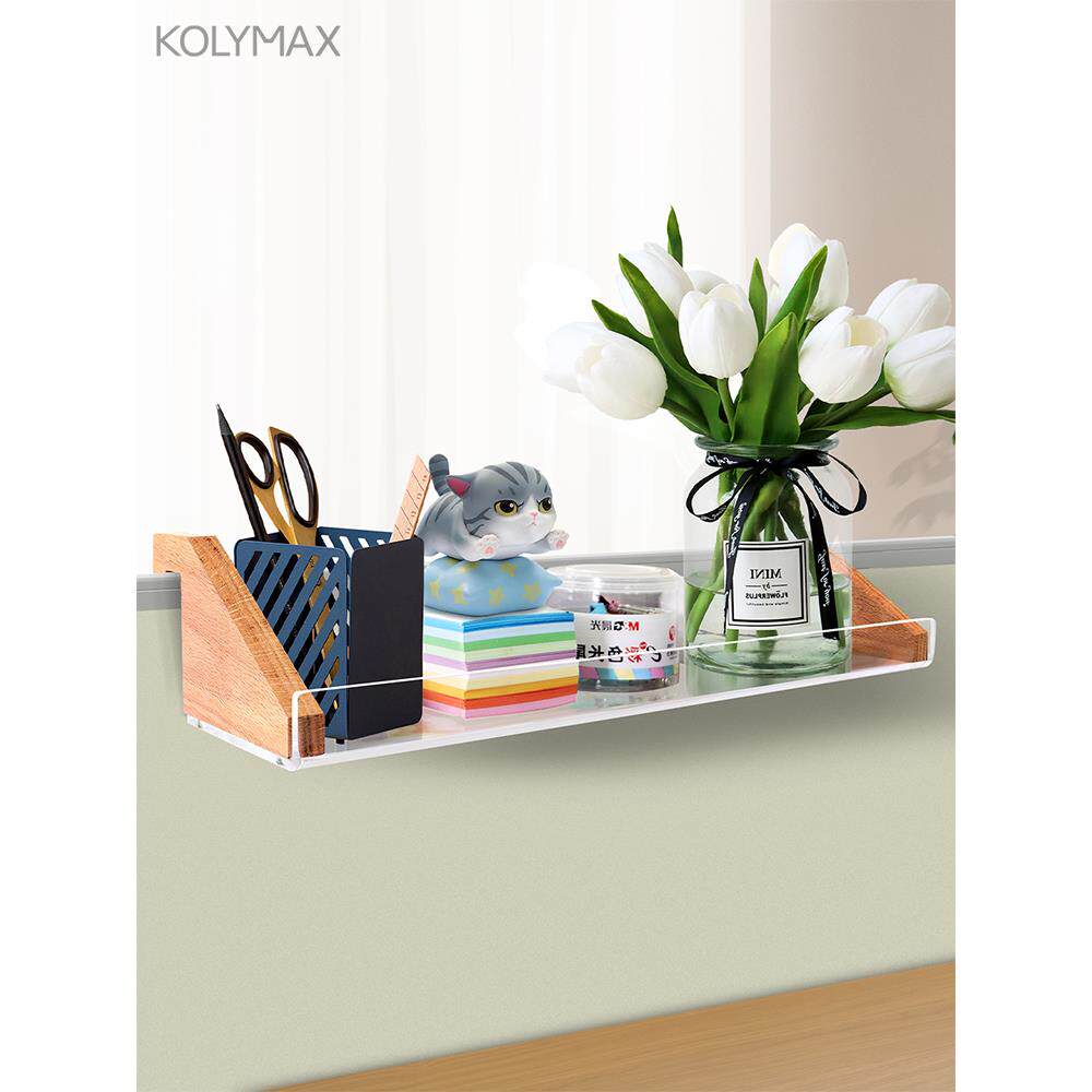 fc实木办公室屏风隔断置物架台面工位挂式桌面整理亚克力悬挂收纳