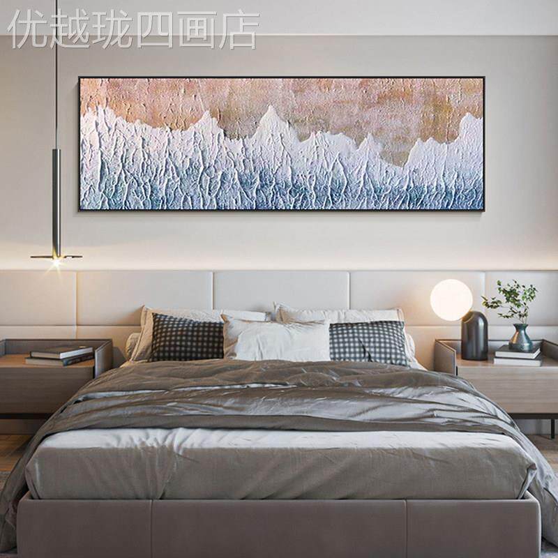 网红.原创厅潮海印象油画客横版装《饰画》沙发画背景墙挂大海