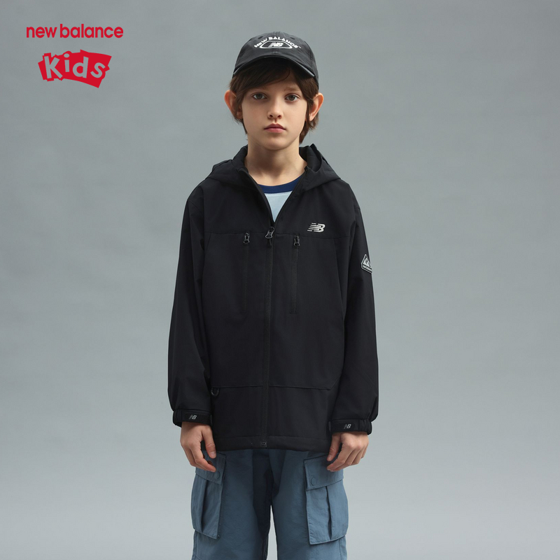 New Balance NB童装男女童春秋儿童运动连帽梭织外套时尚休闲夹克