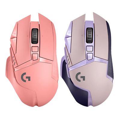 罗技G502无线电竞游戏鼠标焕彩系列蜜桃粉葡萄紫黑色创世者