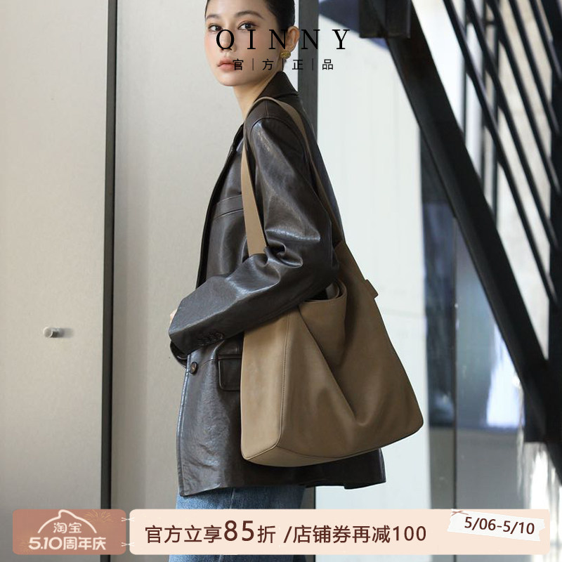 【夏季新款】Oinny休闲通勤大容量松弛小众高级托特包女包7262