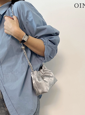 【新年礼物现货秒发】Oinny新国风褶皱云朵简约质感链条女包6288