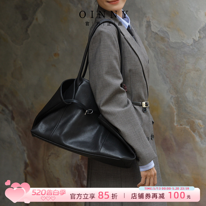 【夏季新款】Oinny大包女大容量包包黑色通勤新款真皮托特包6467