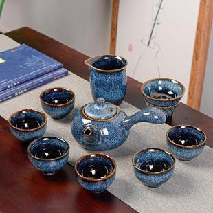 品礼盒装 茶具天目茶杯拉丝商务窑变套装 功夫家用釉茶壶陶瓷