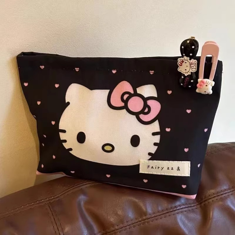 韩系HelloKitty化妆包大容量可携式收纳袋可携式手拿包旅游出差洗