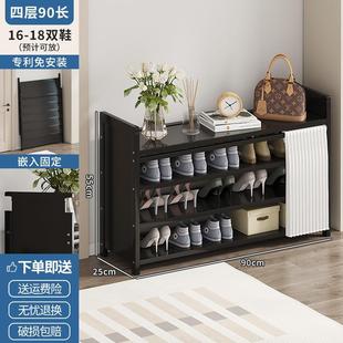 网红2023爆款 鞋 柜新款 架家用门口小窄带帘子 收纳架子防尘简易鞋