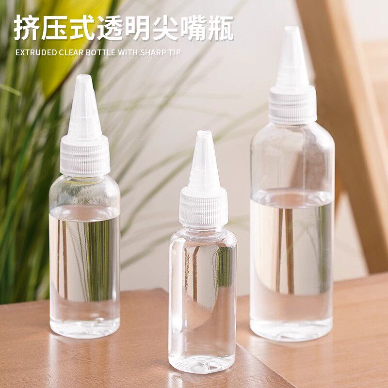 透明尖嘴瓶挤压瓶塑料滴瓶小空瓶胶水软塑胶瓶乳液分装瓶颜料瓶子