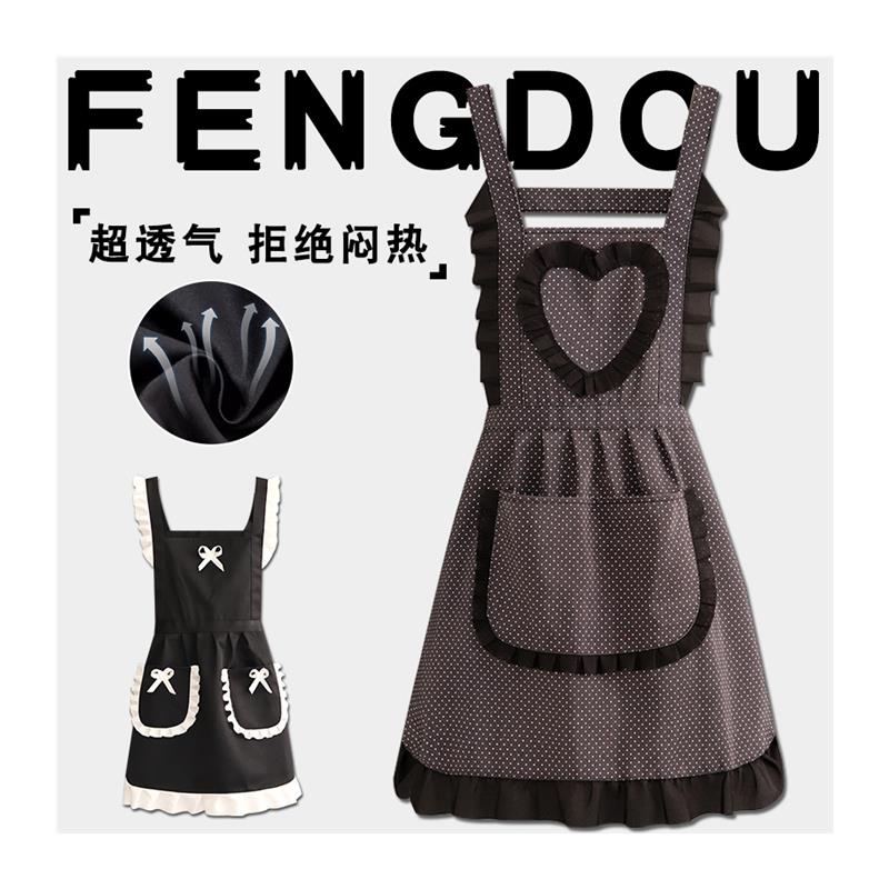 【行业热销】姜妍同款超好看的围裙厨房家用超强防水防油漂亮时尚