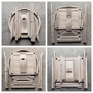 7K新中式北方榆木实木圈椅禅椅椅桃心海棠管帽椅白茬散装批发组装