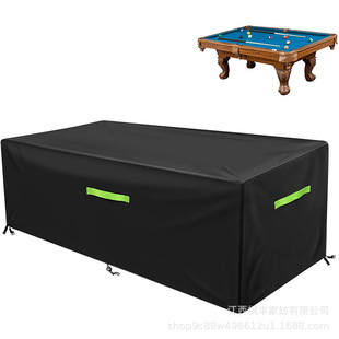 台球桌盖,有把手扣拉绳-室内室台球桌盖,防水7/8/9英尺台球桌黑