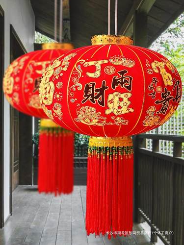 大红灯笼2025蛇年新款吊灯过年春节新年阳台大门口一对乔迁灯笼