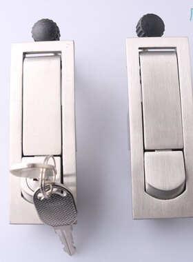 MS606-1-2不锈钢平面锁机械设备门锁电箱柜弹跳锁空压机锁电箱锁