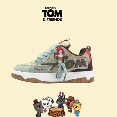 TALKINGTOM/会说话的汤姆猫板鞋面包鞋休闲轻便透气低帮增高