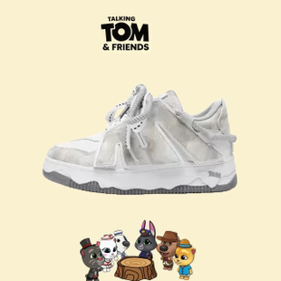 会说话的汤姆猫鞋子男鞋板鞋春款时尚休闲鞋青少年透气厚底面包鞋