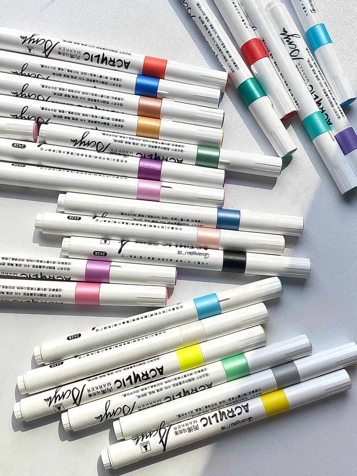 宅小仙丙烯马克笔拍立得笔多巴胺相册涂鸦笔写字笔手绘笔水彩笔