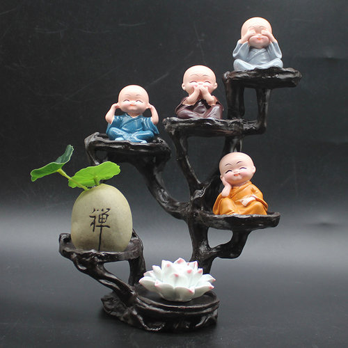 禅意小和尚客厅家居装饰