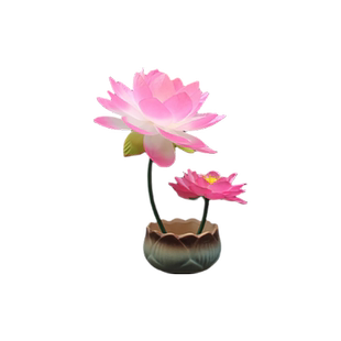 荷花莲花假花佛堂佛台佛前花供花供佛家居装饰工艺品客厅桌面摆件