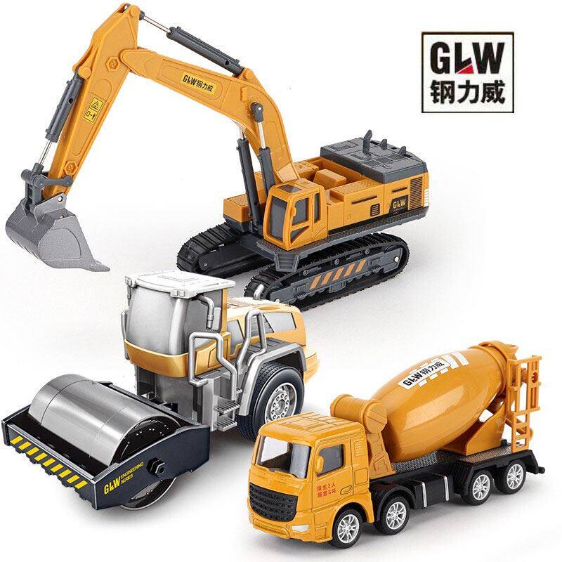 钢力威合金铲车工程车儿童玩具压路车滑行叉车铲雪推土机模型男孩