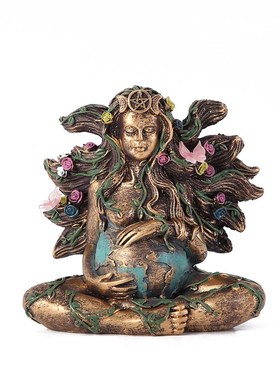 极速New Butfterfly Earth Mother Gaia Statue Resin Decoration