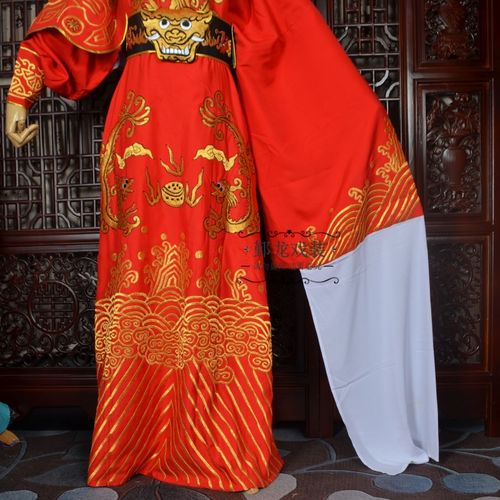 极速戏曲戏剧舞台演出古装越剧闽剧武生服K装文武袖绣仿真丝龙袍