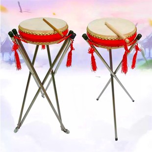 极速牛皮说书鼓京韵大鼓789寸京东梅花湖北P大鼓鼓健可伸缩鼓架鼓