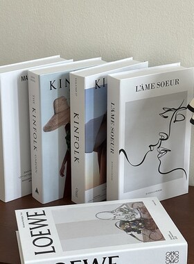 新品现代假书摆件北欧o轻奢仿真书客厅家居店铺装饰品拍照道具书