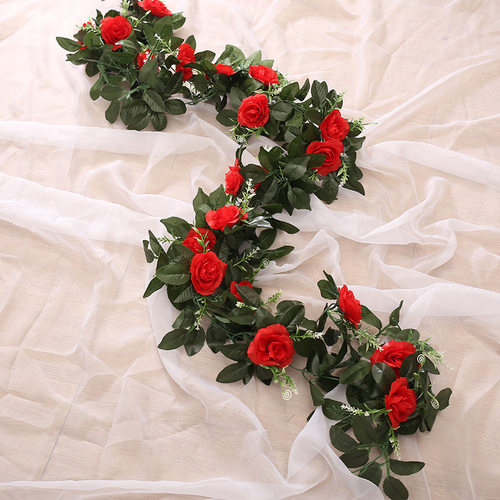 新品Artificial rose vine hawnging flowers for wall decoratio