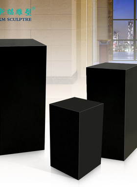 极速简约现代雕塑l底座定制酒店会所样板房工艺品摆件大理石落地